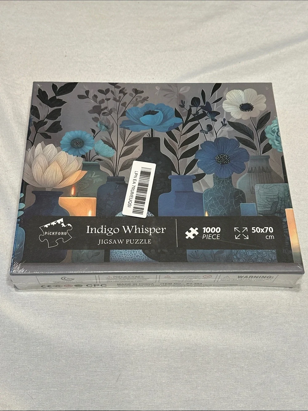 Indigo Whisper 1000-Piece Jigsaw Puzzle - Blue Floral